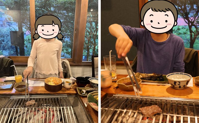 初日:大松閣の夕食（焼き肉）