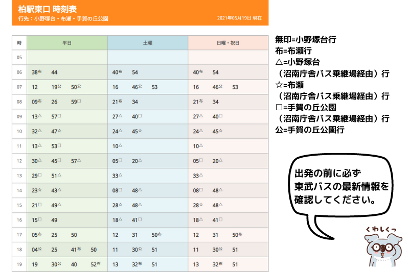 バス時刻表