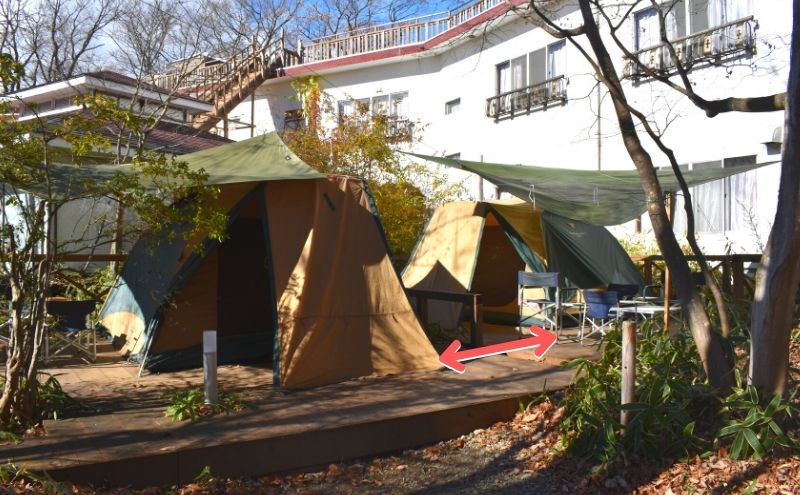 ぽんぽこの森キャンプ：テント