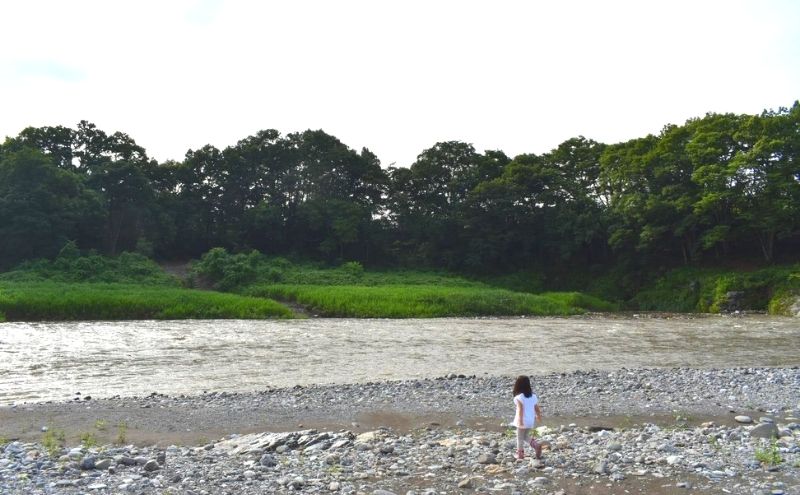 長瀞オートキャンプ場：川辺