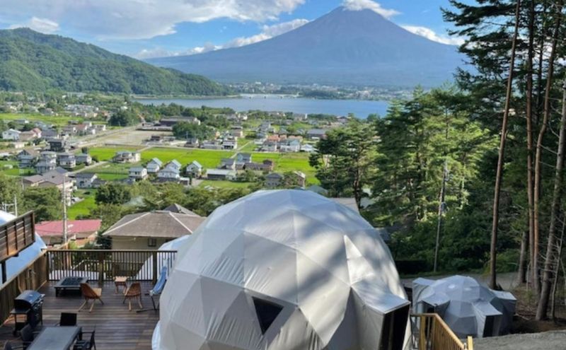 山梨県のグランピング：Mt.Fuji グランピングテラス嶺乃華（みねのはな）＞富士山