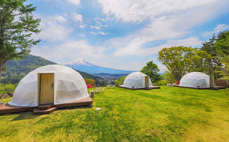 山梨県のグランピング：杓子山（しゃくしやま）ゲートウェイキャンプ＞景色