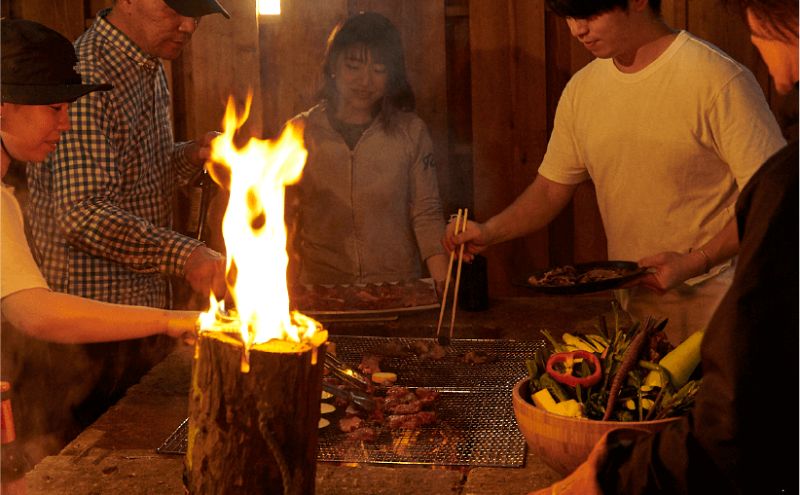 神奈川県グランピング：里楽巣 FUJINO（リラックス ふじの）：BBQ