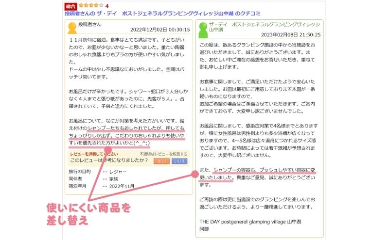 ザ・デイ ポストジェネラル＞気になるところ＞レビューで改善(2)