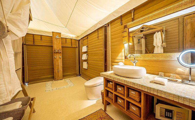 KEIKOKU GLAMPING TENT（渓谷グランピングテント）：お風呂